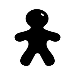 Silhouette of a human figure, a simple outline against white background