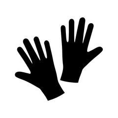 Pair of Black Gloves Icon Representing Safety and Protection concept