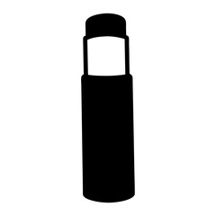 Black deodorant stick silhouette illustration showing the design and functionality well