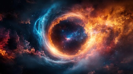 Obraz premium A deep-space gateway opening into a parallel dimension