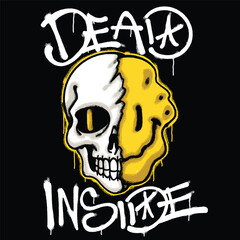 skull with a melting Urban Streetwear Art