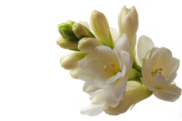 Elegant Tuberose Flowers Delicate Blooms in White