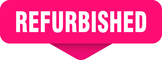refurbished sticker. refurbished sign on transparent background