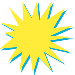 Set of Black Cartoon Explosion shape. starburst, comic cartoon shape design element vector illustration