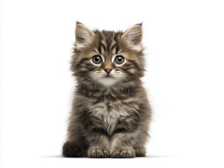 Adorable Kitten Portrait - Fluffy Fur Close Up