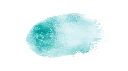 Teal watercolor blob