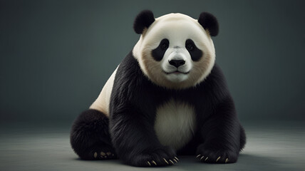 Futuristic panda designed for therapeutic interaction with humans.


