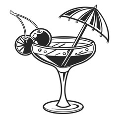 Cocktail Icon Vecor Adobe Illustrator Artwork