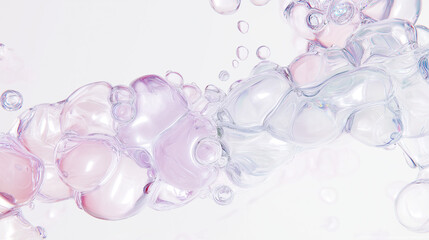 Abstract Pastel Bubbles in Motion
