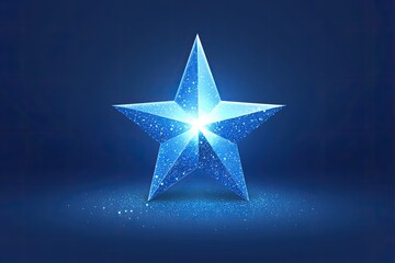 Obraz premium Radiant blue star