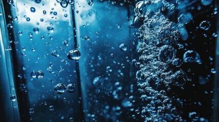 Water bubbles close-up
