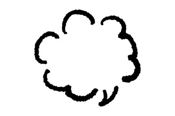 シンプルなペンの手書き吹き出し ベクター