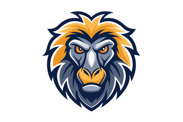 Obraz premium baboon head logo vector on white background