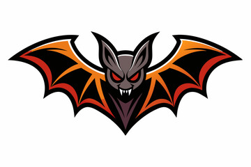 bat logo vector on white background