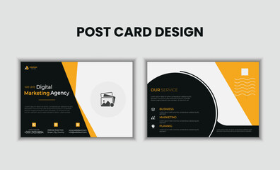 Vibrant Marketing Postcard Design for Business Promotion Modern Professional Eyecatchin