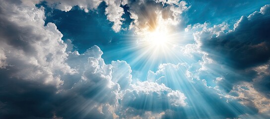 Radiant Sky Pierced by Sunlight