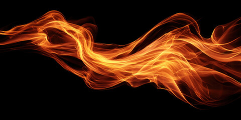 Fiery Flow: An artistic representation of swirling flames in a dynamic composition, exuding raw power and vibrant energy, ideal for conveying intensity and passion.