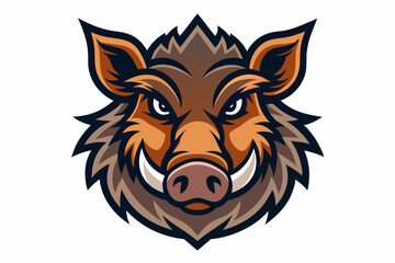 boar head logo vector on white background