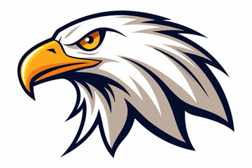 eagle head logo vector on white background