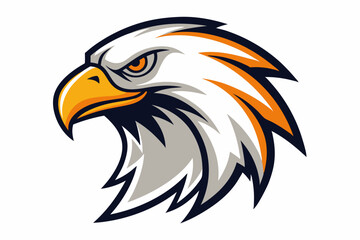 eagle head logo vector on white background