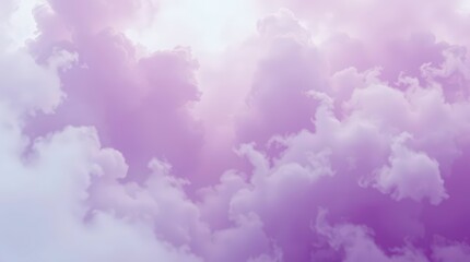 Fototapeta premium Dreamy Lilac Clouds in a Pastel Sky
