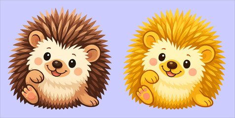 hedgehog vector two colors.eps