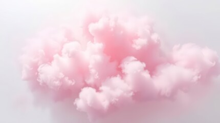 Fototapeta premium Pink Cloud on a Soft, Pastel Backdrop