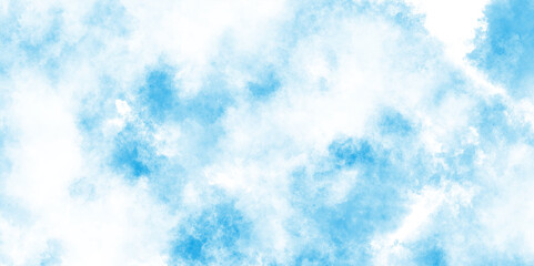 abstract white cloud on blue sky background, Light sky blue shades watercolor grunge blue background, blurred and grainy Blue powder explosion on white background.