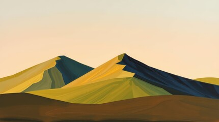 Fototapeta na wymiar Abstract Geometric Mountain Landscape