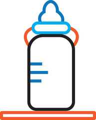 illustration of a baby milk feedar 