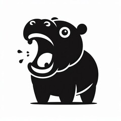 Fototapeta premium Hippo Silhouette