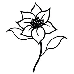 Obraz premium Vintage Floral Illustration Style line art vector