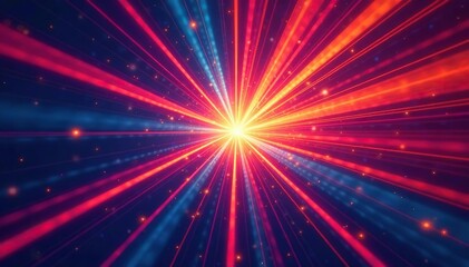 Naklejka premium Abstract starburst, sharp lines, intense color gradients, light, abstract, isolated