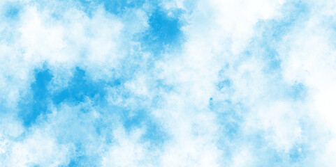 abstract white cloud on blue sky background, Light sky blue shades watercolor grunge blue background, blurred and grainy Blue powder explosion on white background.
