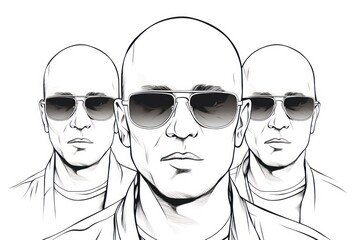 People cleaning sunglasses sketch drawing adult.