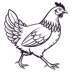 Chicken Icon Vector. Adobe Illustrator Artwork