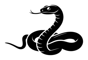 vector illustration of a black snake
