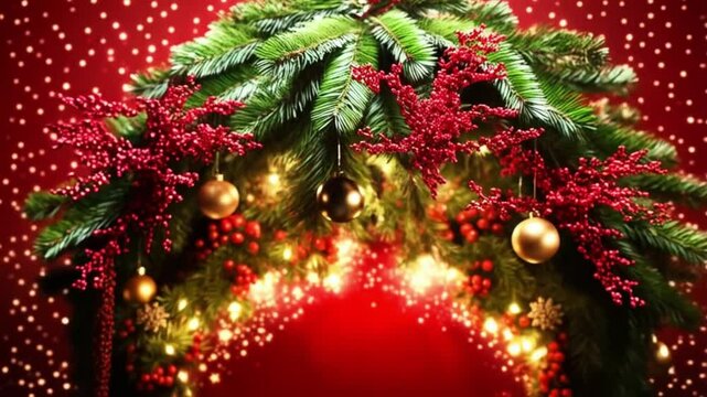 Twinkling Trails in a Lunar Christmas Realm