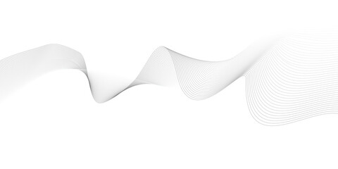 Fototapeta premium Abstract blue line wave background. Technology abstract lines on white background. Undulate Grey Wave Swirl, frequency sound wave, twisted curve lines with blend effect.