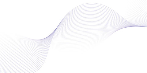 Abstract blue violet wave element for design. Digital frequency track equalizer. Stylized line art background. Vector illustration. Wave with lines created using blend tool.