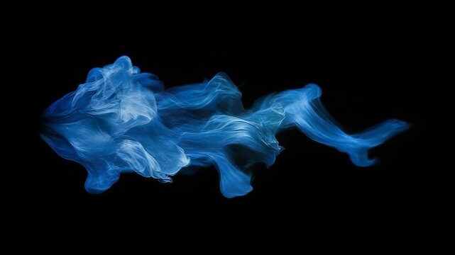 Llama azul abstracta sobre fondo negro video 4k fondo abstracto.