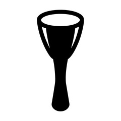 Stylish and Elegant Black Goblet Silhouette for Drinkware and Design Elements
