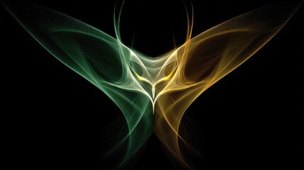 Abstract Wings of Light and Shadow Dance