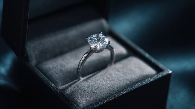 Elegant diamond ring in a black box (1)