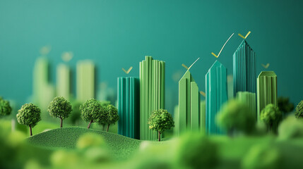 Each graph displayed the impact of our green strategies.