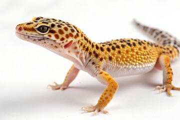 Obraz premium Studio Portrait of a Man Holding an Iguana on His Shoulder