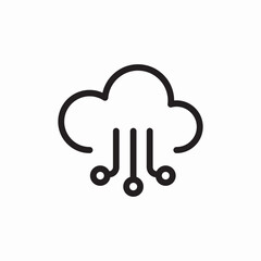 cloud cyber
icon vector 