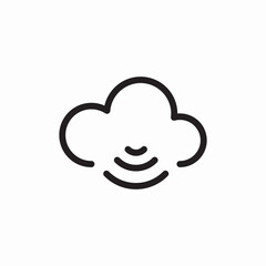 Wi-Fi signal cloud icon vector 