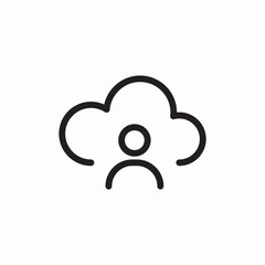 User profile cloud icon vector 