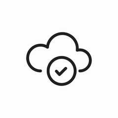 cloud check mark icon vector 